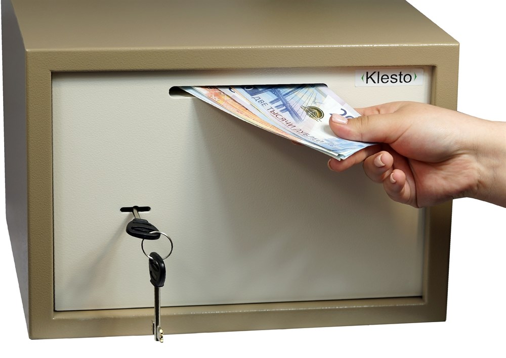 Депозитный сейф с купюроприемником Klesto 25KD, бежевый