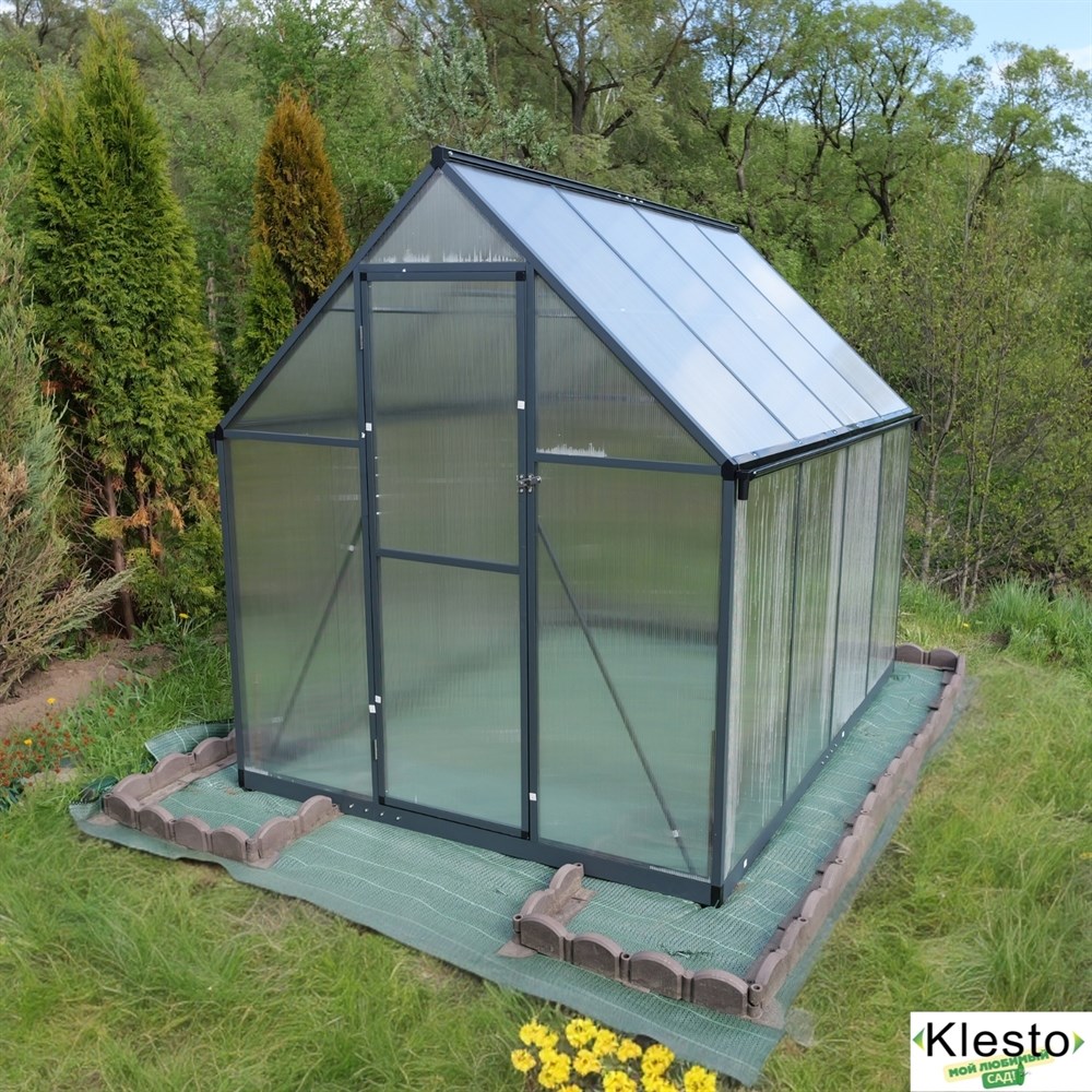Теплица из поликарбоната Klesto GH225, легкосборная